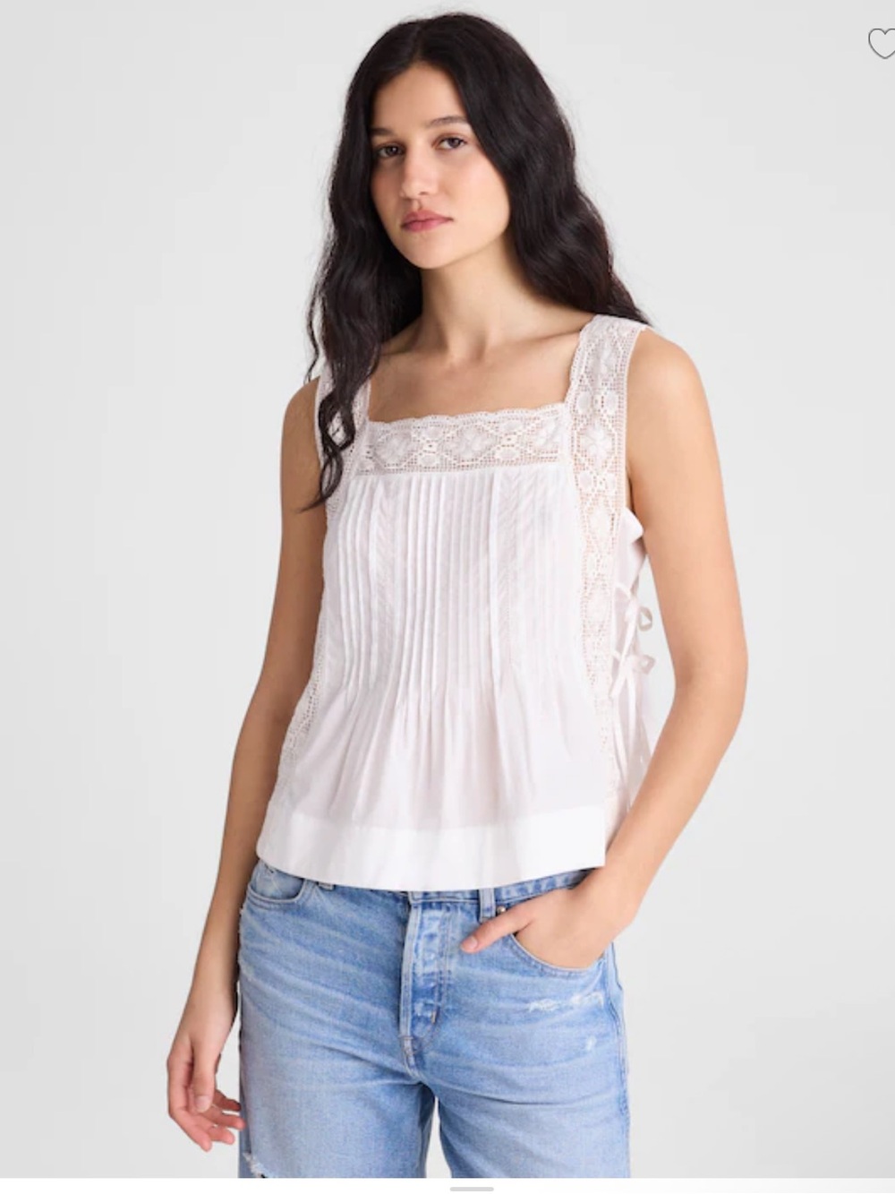 Madewell Sofie Top lace whites tank